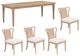 Liberty Furniture Sheridan Pointe 5-Piece Natural/Vintage Natural Optional Rectangular Dining Table Set-0