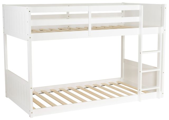Powell® Dalton White Low Profile Twin Bunk Bed-0