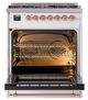 Ilve® Nostalgie II Noblesse 30" White Pro Style Dual Fuel Range with Copper Trim-2