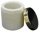 A & B Home Banswara Brass/White Marble Lidded Jar-1
