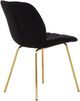 Primo™ International 3719 2-Piece Black Accent Chair Set with Gold Legs-3