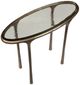Uttermost® Ata Glass Top Oval Accent Table with Antique Brass Base-3