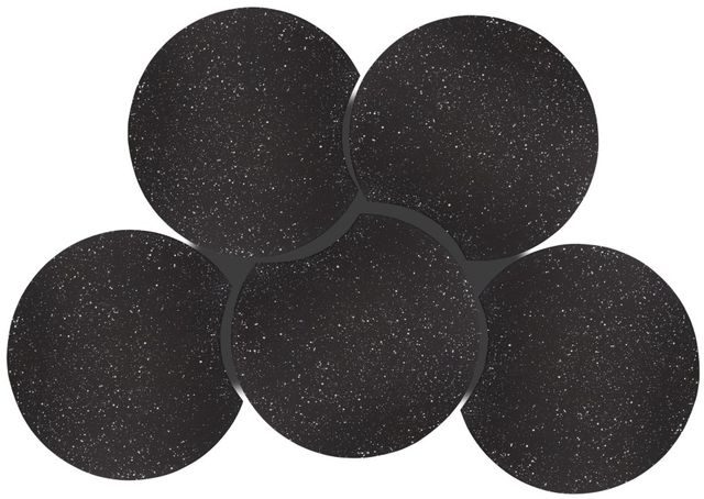 Meridian Furniture Dimple 5-Piece Black 16'' Modular Nesting Coffee Table Set-1
