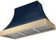 AGA Cascade 48" Indigo Wall Mounted Range Hood with Polished Brass Trim-0