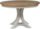 Liberty Farmhouse Reimagined Chestnut Pedestal Table with Antique White Base-2