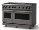 Viking® 7 Series 48" Damascus Gray Pro Style Liquid Propane Gas Range with 12" Reversible Griddle-3