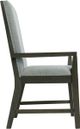 Elements International Donavan Dark/Gray Upholstered Dining Arm Chair-2
