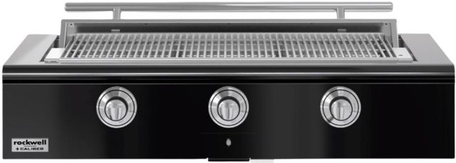 Caliber™ Rockwell Social 3-Burner Gloss Black Built-In Natural Gas Grill with Chrome Hardware-0