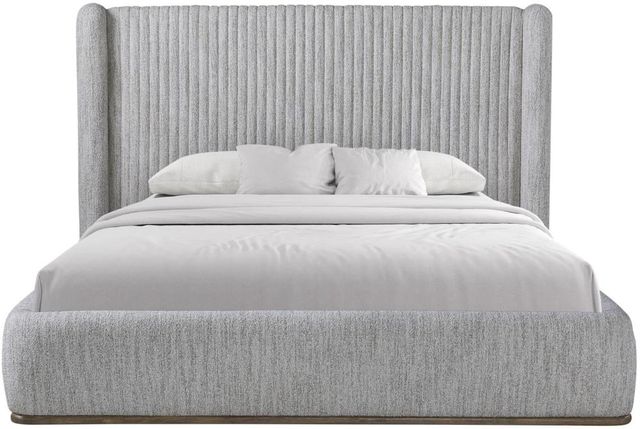 Bernards Jupiter Gray King Upholstered Panel Bed-1