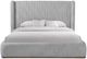 Bernards Jupiter Gray King Upholstered Panel Bed-1