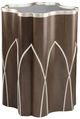 Michael Amini® Villa Cherie Mirrored Glass Chairside Table with Hazelnut Base-0