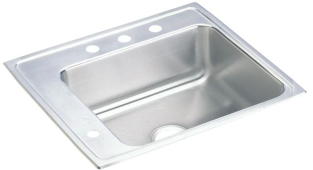 Elkay Lustertone® Classic Lustrous Satin 25" x 22" x 6" 2-Hole Single Bowl Drop-In Classroom ADA Sink-0