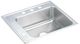 Elkay Lustertone® Classic Lustrous Satin 25" x 22" x 6" 2-Hole Single Bowl Drop-In Classroom ADA Sink-0