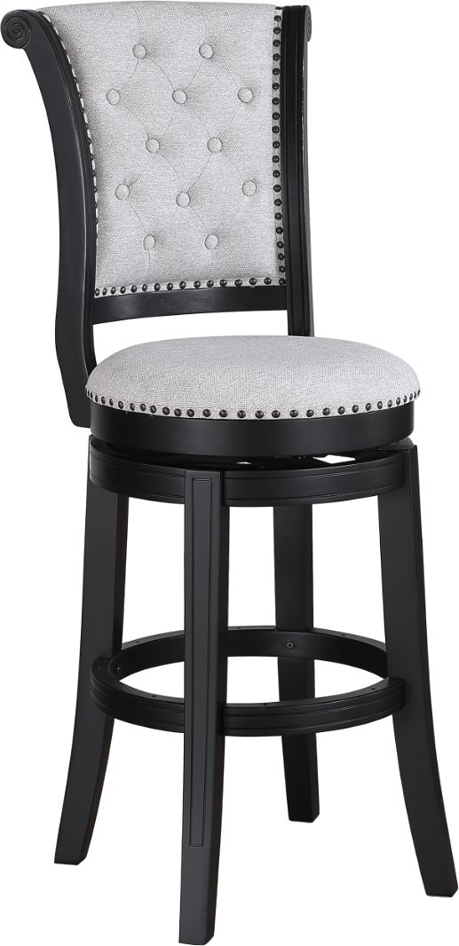 Crown Mark Granville Black/Dove Swivel Bar Stool-0