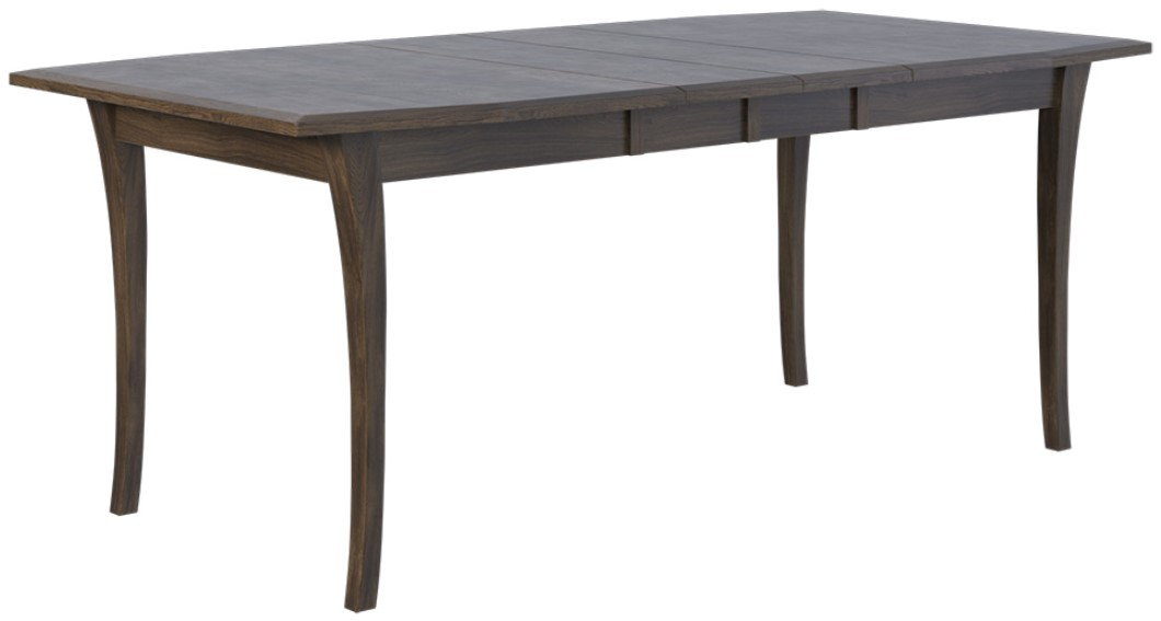 Country View Woodworking Customizable Henderson 42" Sap Cherry Top Dining Table with 2-Leaves and Brown Maple Legs