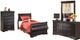 Signature Design by Ashley® Huey Vineyard 3-Piece Black Twin Sleigh Bed Set-0