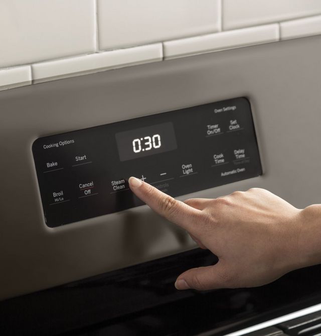 GE® 30" Slate Freestanding Gas Range-9