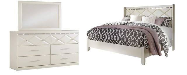 Signature Design by Ashley® Dreamur 3-Piece Champagne King/California King Panel Headboard Bed Set-0