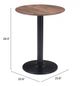 Zuo® Alto Brown & Black Bistro Table-4