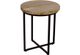 Jofran Inc. Ames Natural Round End Table with Black Base-0