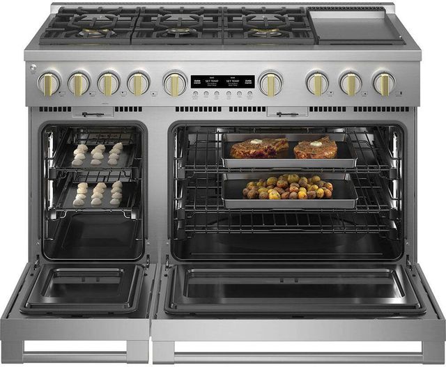Monogram® Statement Collection 48" Stainless Steel Pro Style Dual Fuel Range-2