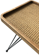 Moe's Home Collection Rollo Brown Rattan Console Table with Black Metal Legs-3