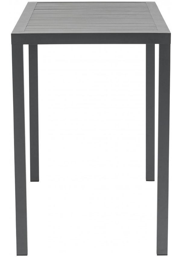 Meridian Furniture Maldives Grey Aluminum 40" Outdoor Patio Rectangle Bar Table-2