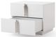 VIG Furniture Modrest Token Stainless Steel/White Nightstand-2