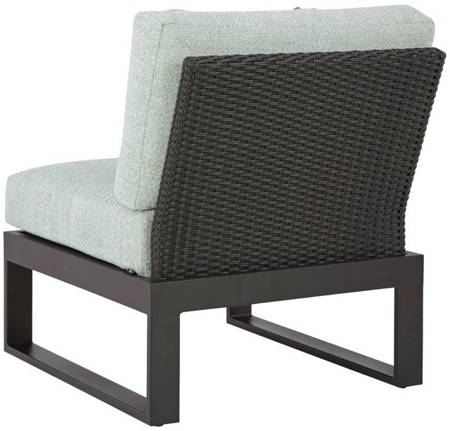 Signature Design by Ashley® Beachloft 3-Piece Black/Gray Aluminum/Fabric Outdoor Small Spaced Sectional-3