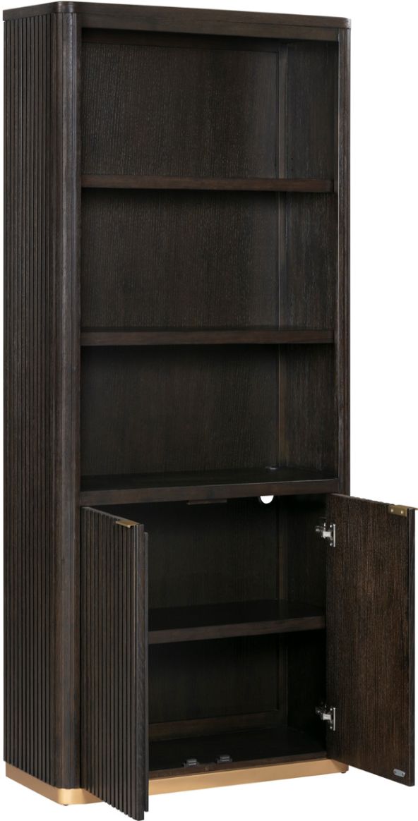 Aspenhome® Rylan Dark Roast Door Bookcase-2