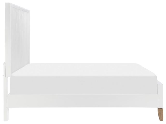 Legacy Classic Melrose Cloud White/Desert Oak California King Sculpted Panel Bed-3