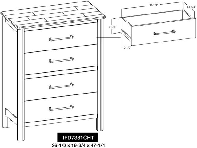 International Furniture Direct Olimpia Natural Chest-2