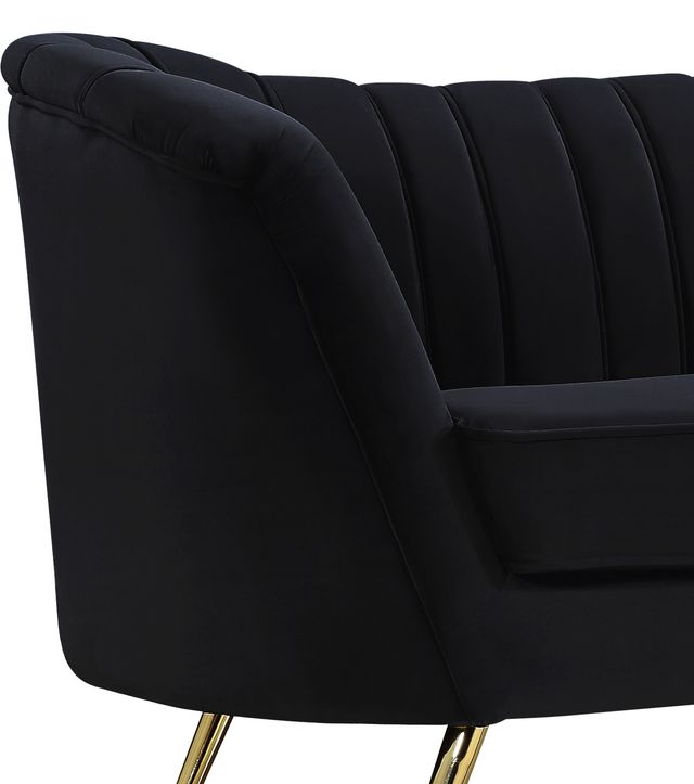 Meridian Furniture Margo Black Velvet Loveseat-1