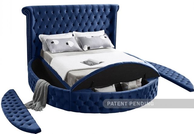 Meridian Furniture Luxus Navy Full Bed-3