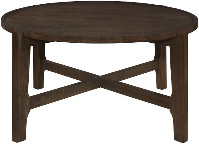 Coaster® Cota Dark Brown Round Coffee Table-1