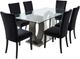 Global Furniture USA D1628DT 7-Piece Black Dining Set-0