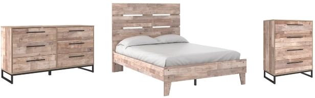 Signature Design by Ashley® Neilsville 3-Piece Whitewash Full Panel Bed Set-0