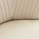 TOV Furniture Maliah Beige Pleated Velvet Settee-4