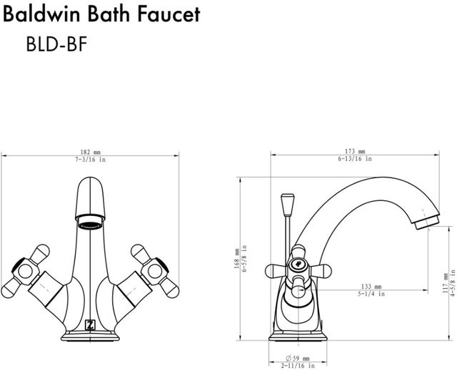 ZLINE Baldwin Chrome Bathroom Faucet-1