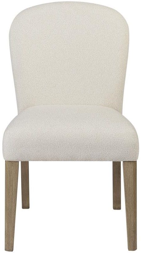 Bernards Trilogy Toffee/White Sand Arch Upholstered Side Chair-1