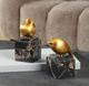 Uttermost® Golden Finch 2-Piece Black/Brass Bird Figurine Set-3