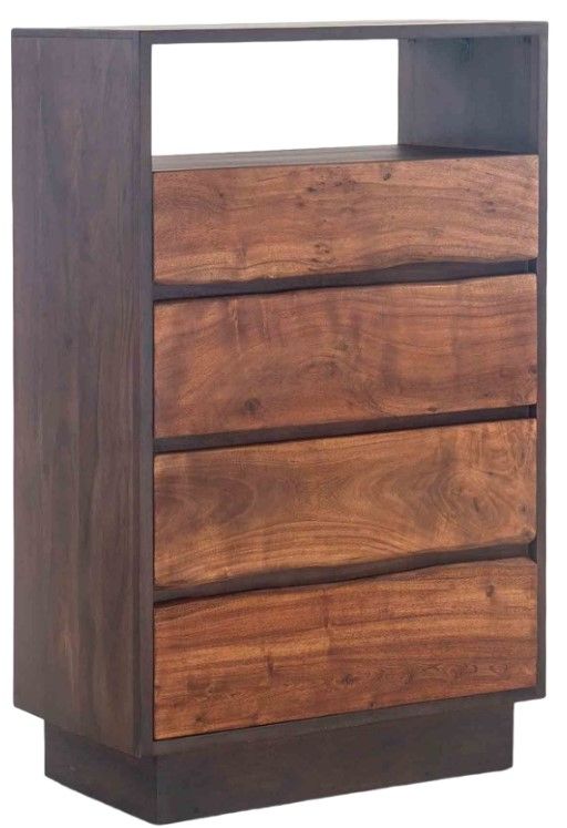 Home Trends & Design San Marino Java Brown/Raw Walnut Chest-0
