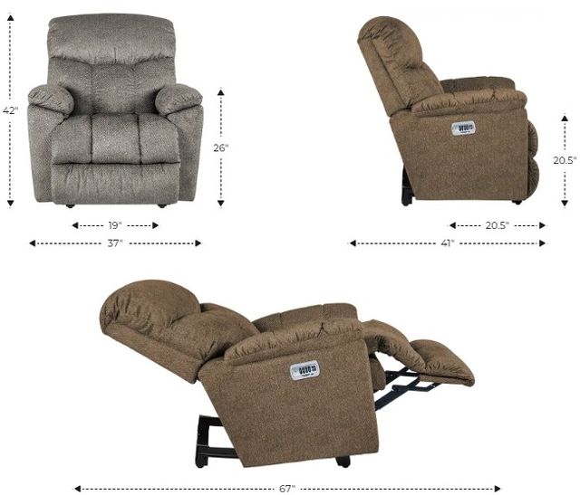 La-Z-Boy® Morrison Cappuccino Power Wall Recliner with Headrest and Lumbar-3