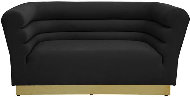 Meridian Furniture Bellini Black Velvet Loveseat-3