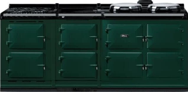 AGA™ eR7 210 Classic Cast Iron 83" British Racing Green Pro Style Dual Fuel Range-0
