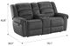 Emerald Home Baldwin Slate Gray Manual Reclining Loveseat-2