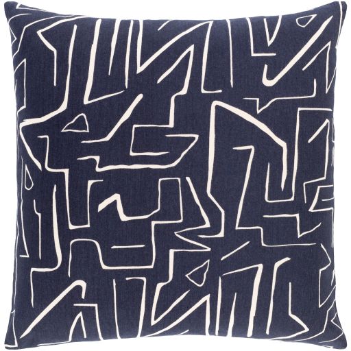 Surya Bogolani Black 20"x20" Toss Pillow with Polyester Insert-0