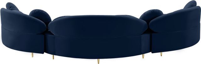 Meridian Furniture Vivacious 3-Piece Navy Velvet Sectional-4