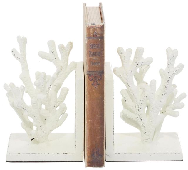 Deco Marche White Coral Bookends-0