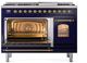 Ilve® Nostalgie II Series 48" Midnight Blue Pro Style Dual Fuel Range-3